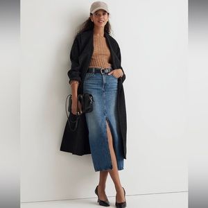 Madewell Denim Mid-Rise Maxi Skirt in Pratt Wash sz 28